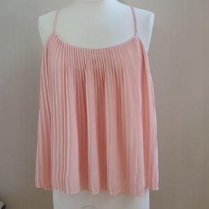 RUE21 PEACH PLEATED SLEEVELESS TANK TOP ~ XS